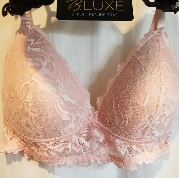 New!!! 2 pack lace bralette black and pink wireles - Picture 2 of 5